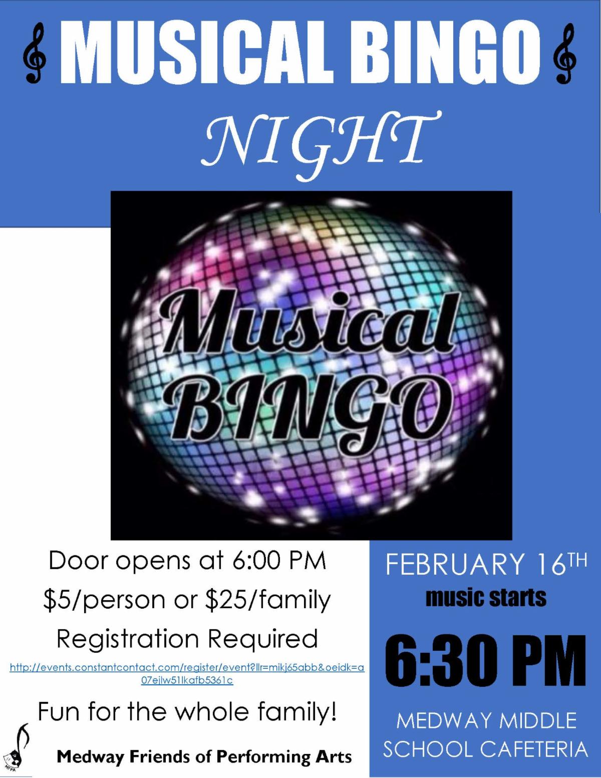 MFPA to host musical bingo on 2/16