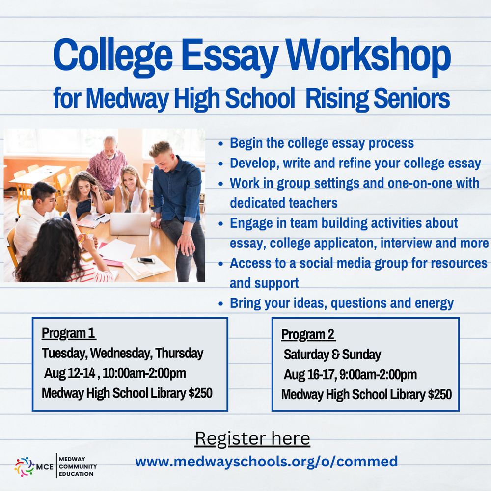 Medway Community Education's College Essay - Summer Workshop