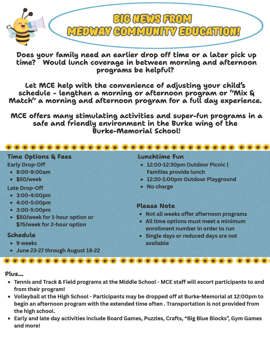 Medway Community Education - Summer Youth Extended Day Program