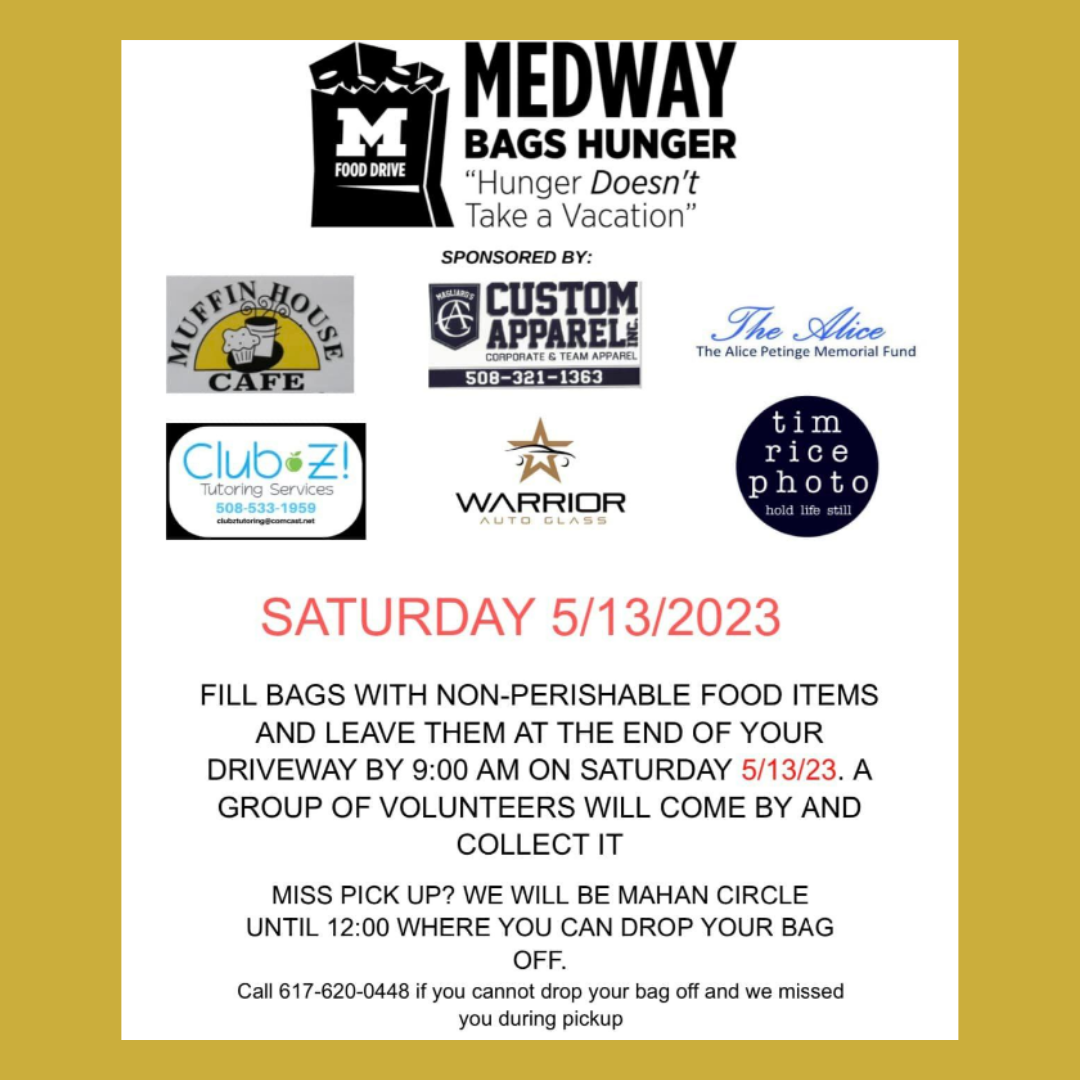 Medway Bags Hunger - Bag Pickup on May 13, 2023