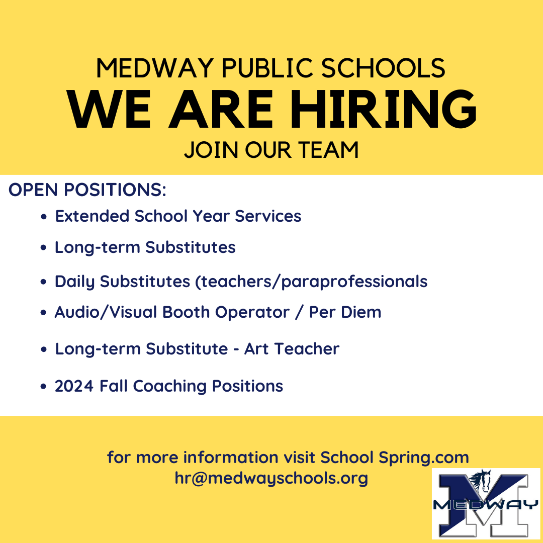 Medway Public Schools - Hiring