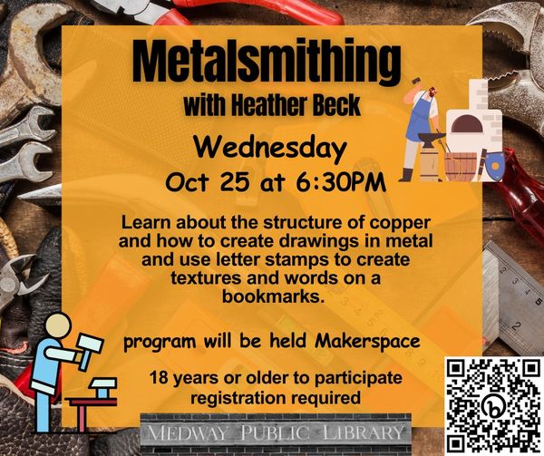 Medway Public Library - metalsmithing