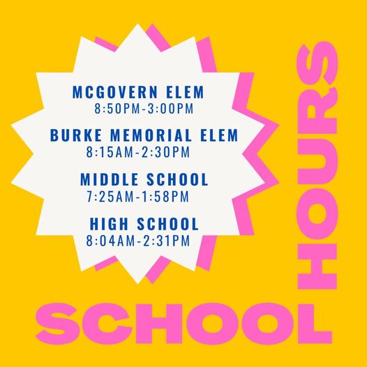 Medway Public Schools - Individual School Hours