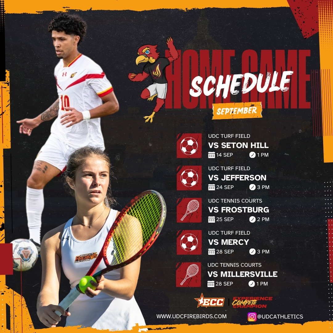 UDC athletics September schedule
