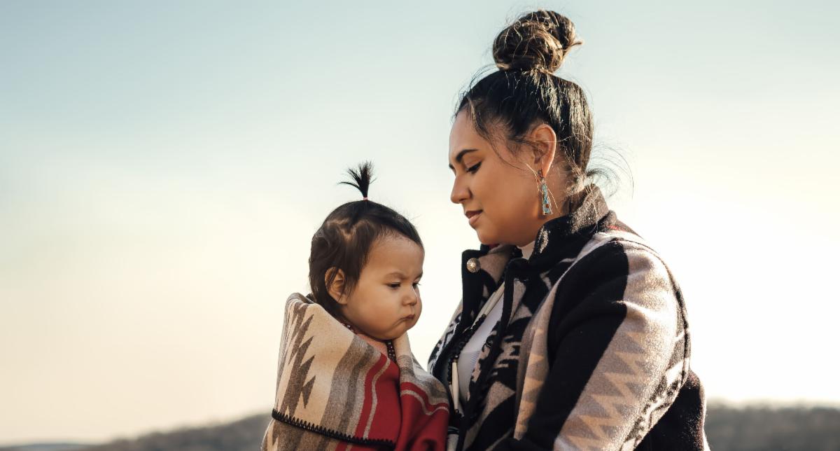 Osage mother and child