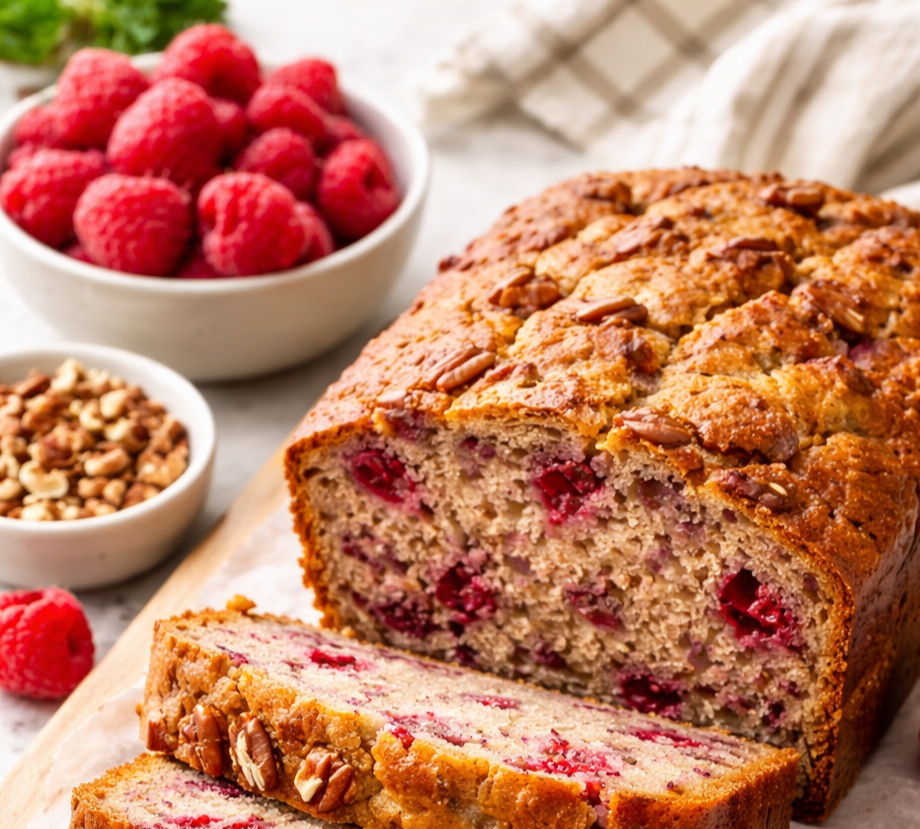 raspberry and pecan bread