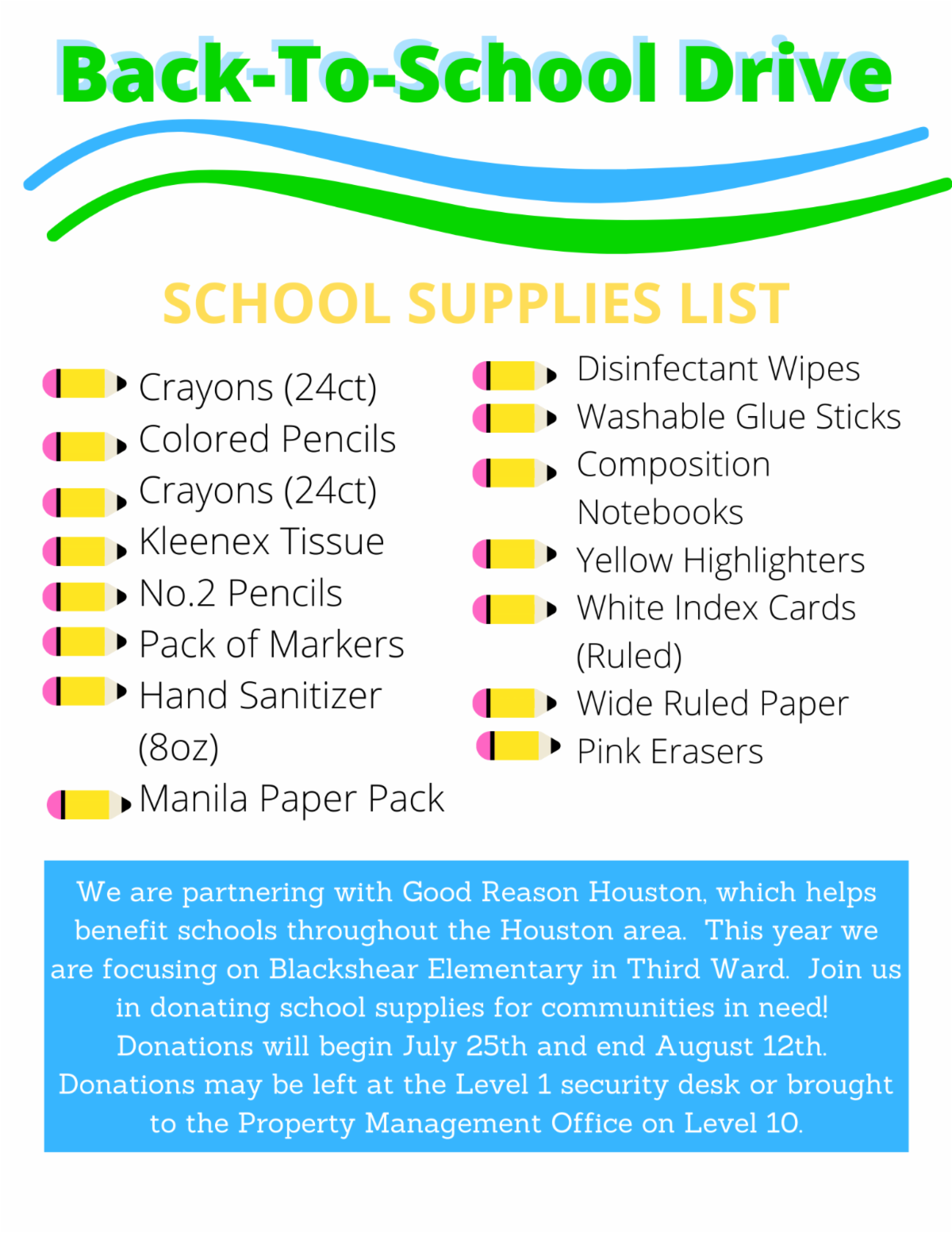 San Felipe Place BackToSchool Drive