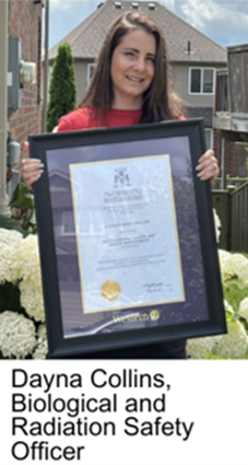Dayna Collins Biological and Radiation Safety Officer