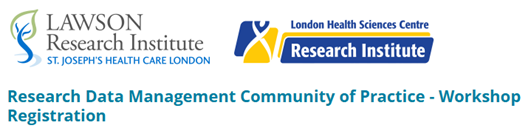Research Data Management Community of Practice Workshop Registration banner