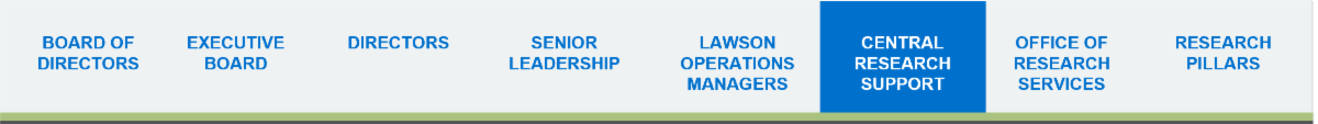 Image showing the organizational teams being featured. This month features staff from the Central Research Support team.