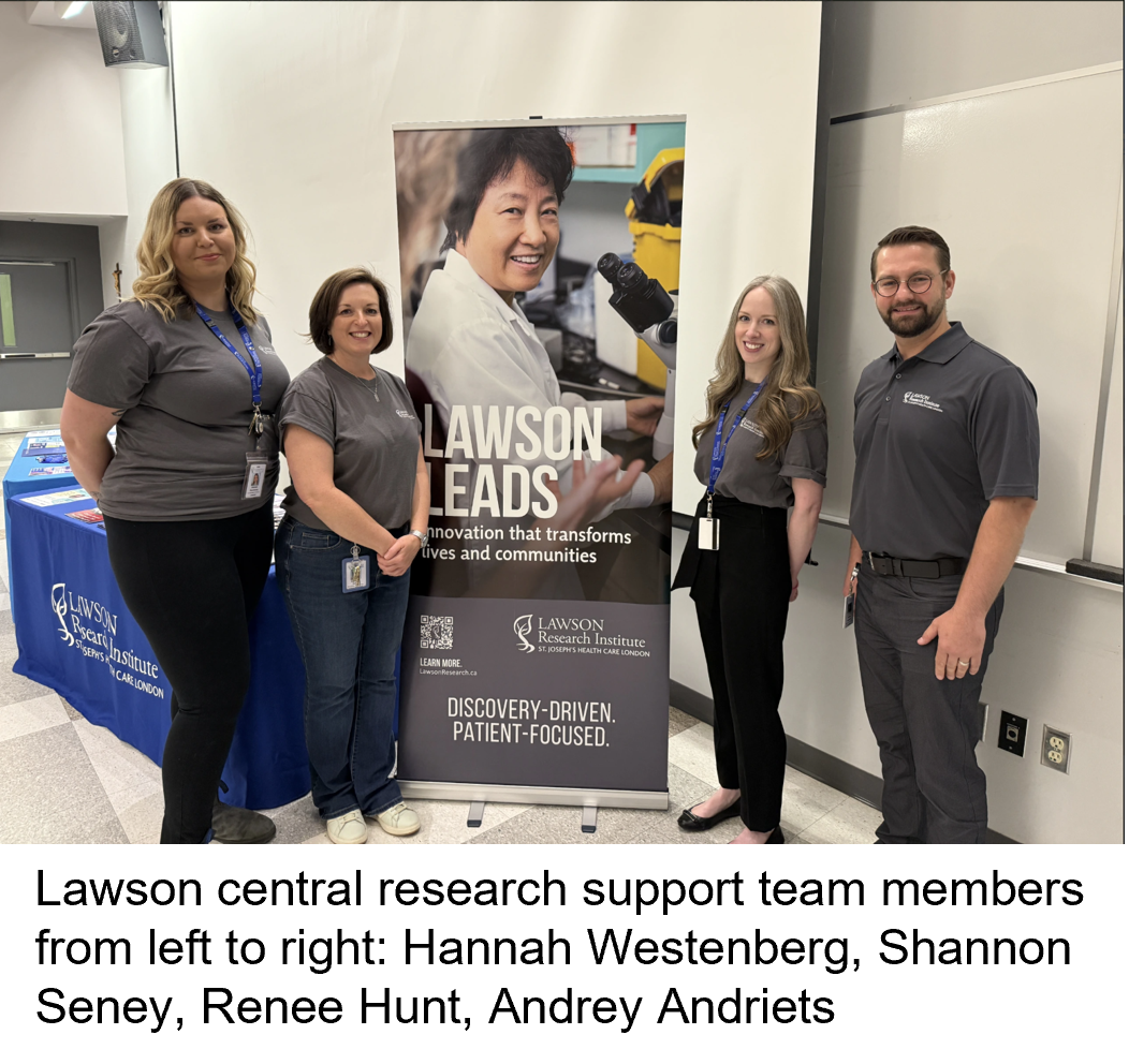 Lawson central research support team members from left to right - Hannah Westenberg Shannon Seney Renee Hunt Andrey Andriets
