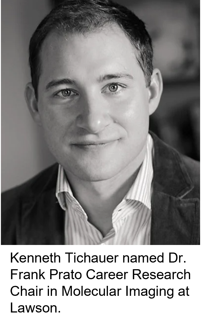 Kenneth Tichauer named Dr. Frank Prato Career Research Chair in Molecular Imaging at Lawson.