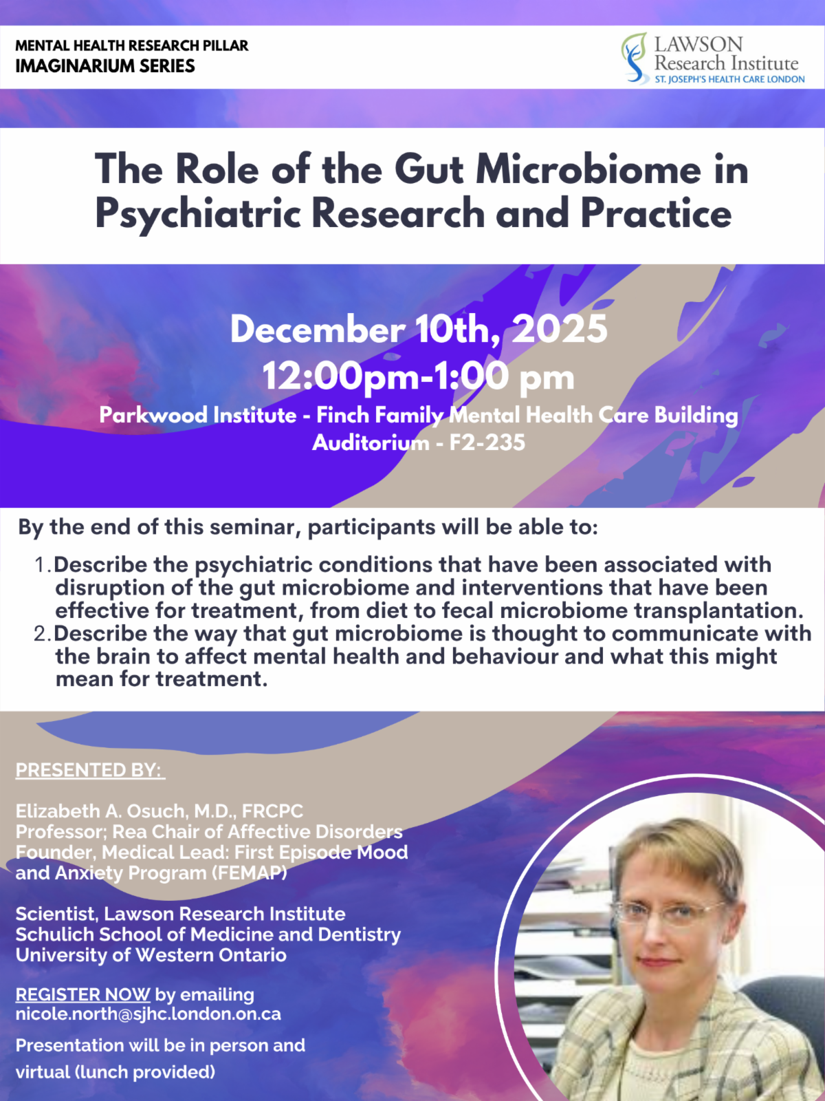 Mental Health Imaginarium featuring Dr. Elizabeth Osuch Dec 10 2025 from 12-1pm