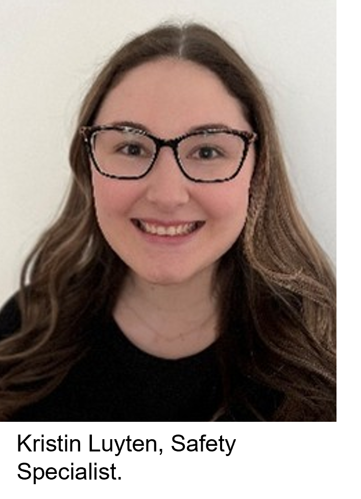 Kristin Luyten, Safety Specialist.