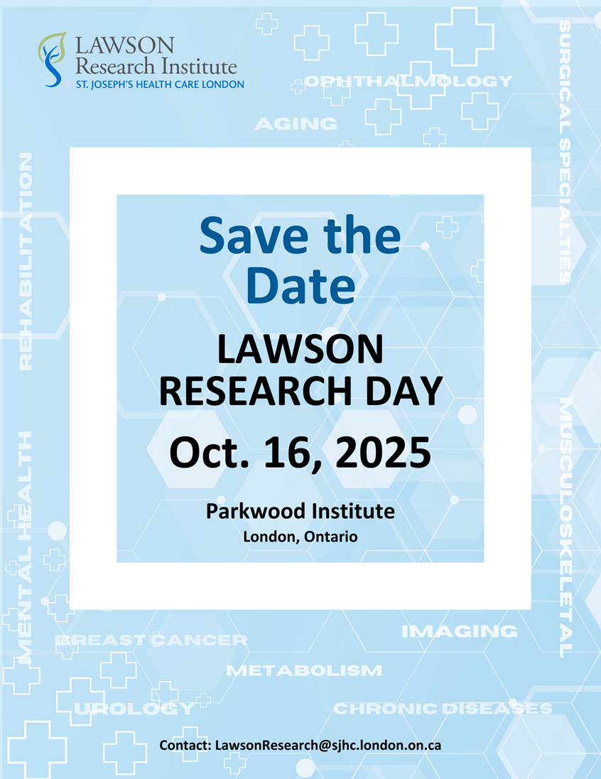 Save the Date Lawson Research Day Oct. 16 2025 at Parkwood Institute