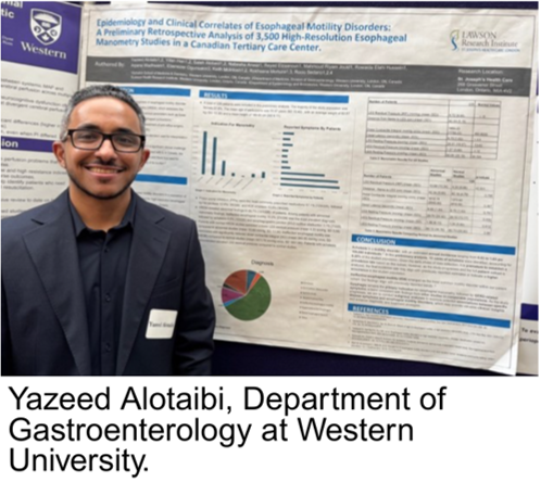 Yazeed Alotaibi, Department of Gastroenterology at Western University and Lawson trainees presents at London Health Research Day.