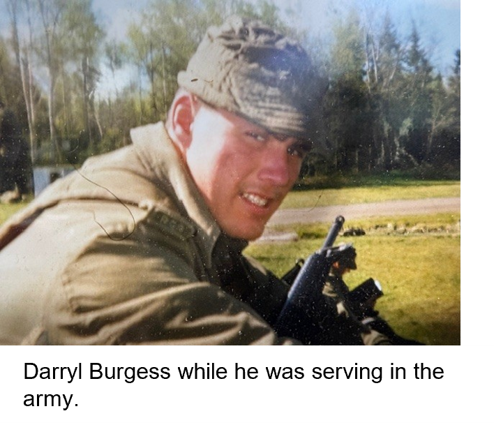 Darryl Burgess while he was serving in the army.