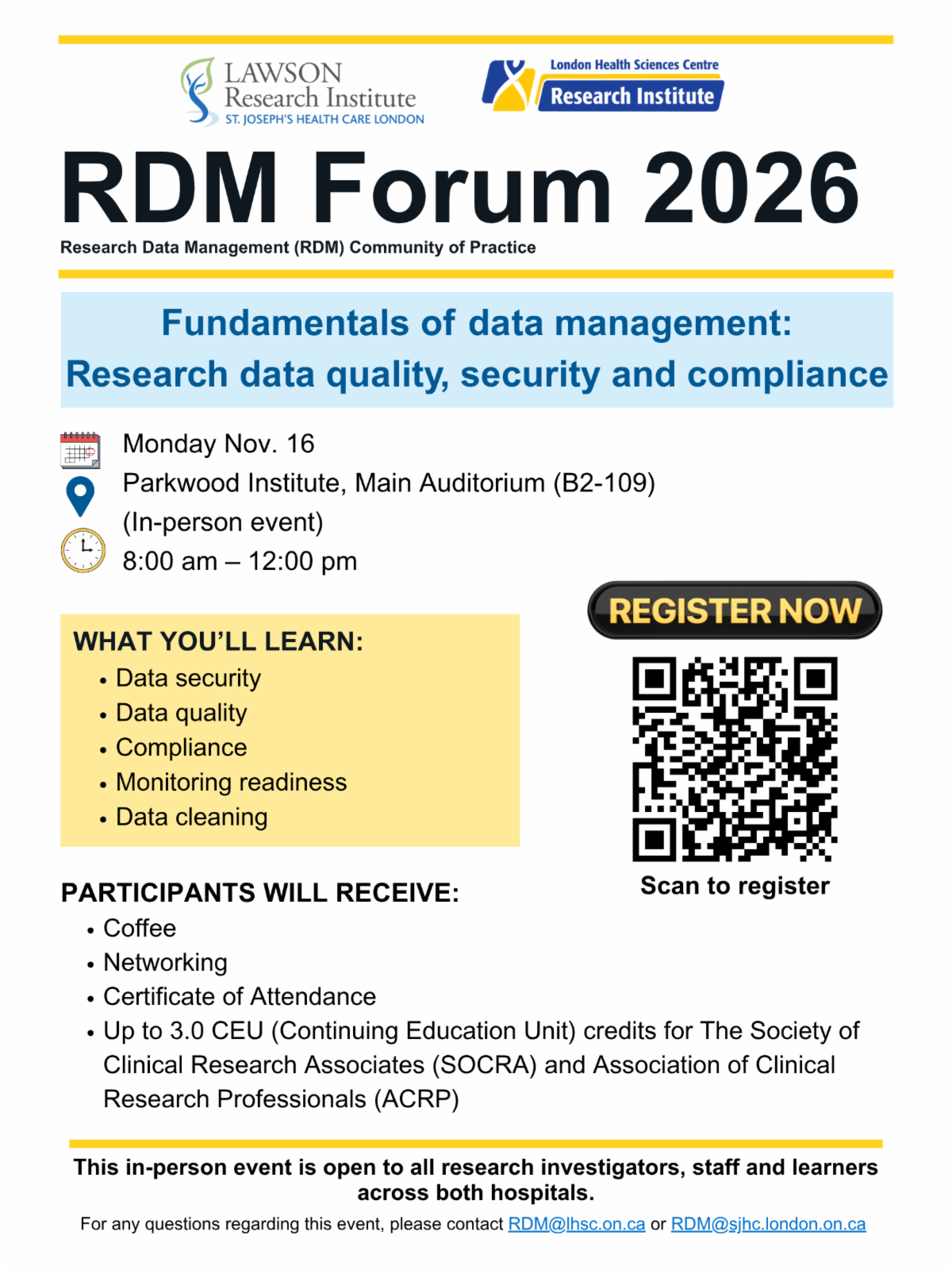 RDM Forum 2026 flyer.