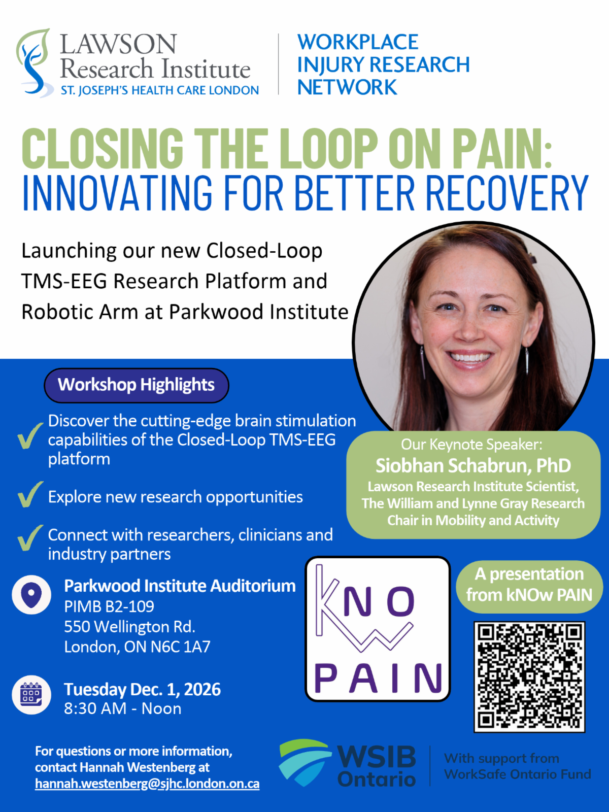 Closing the Loop on Pain: Innovating for Better Recovery workshop.