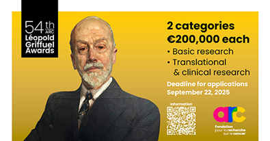 54th ARC Leopold Griffuel Awards announcement banner. Deadline for applications is September 22 2025.