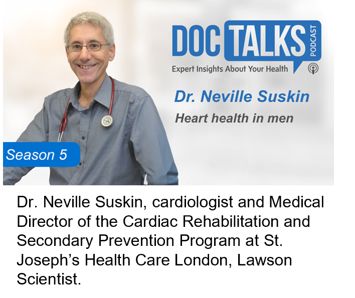 Dr. Neville Suskin, cardiologist and Medical Director of the Cardiac Rehabilitation and Secondary Prevention Program at St. Joseph’s Health Care London, Lawson Scientist.
