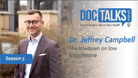 Dr Jeffrey Campbell on Season 5 of the DocTalks Podcast talking about the lowdown on low testosterone
