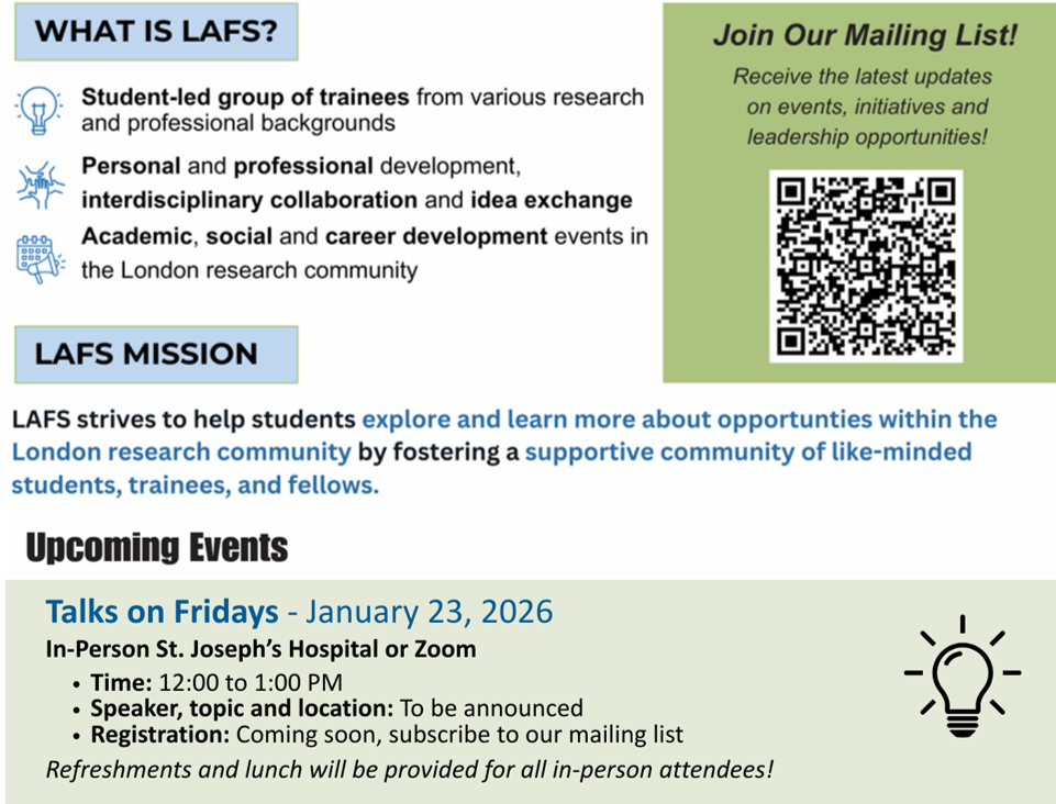 Join the Lawson Association of Fellows and Students by scanning the QR code and save the date for TOFS Jan 23.