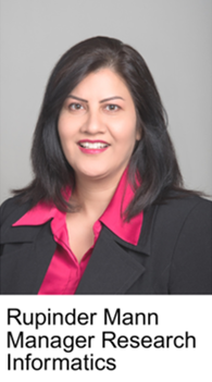 Rupinder Mann Manager Research Informatics