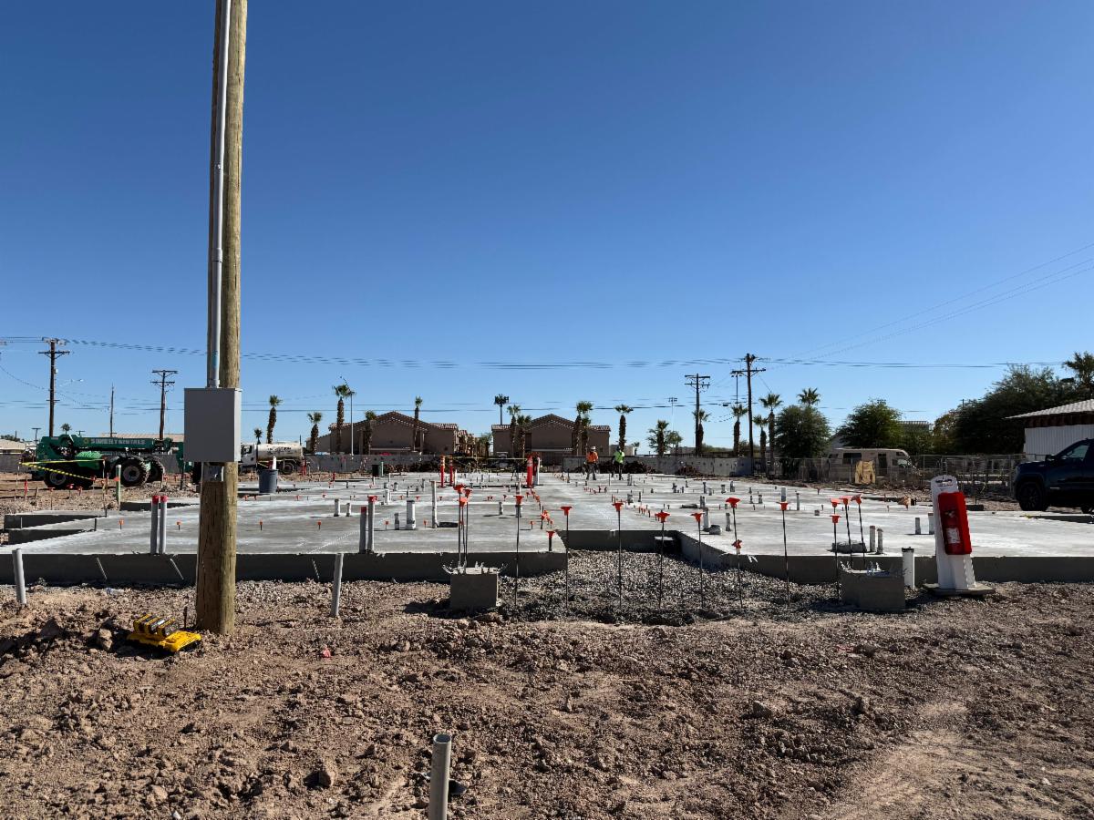 Construction site for the HCD senior apartments project in the City of Brawley