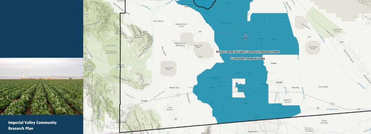  Map of the Imperial Valley Community Research Plan created by CARB