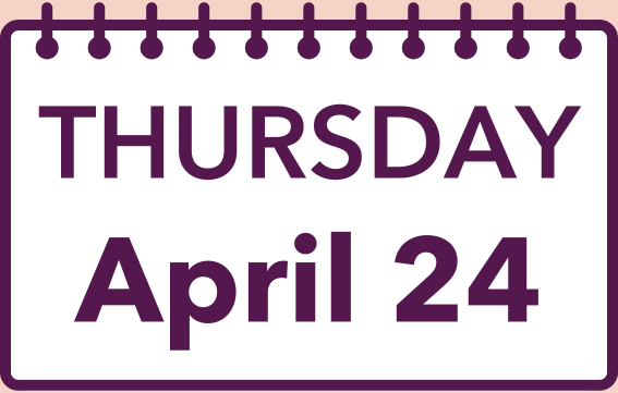 Calendar page showing THURSDAY April 24