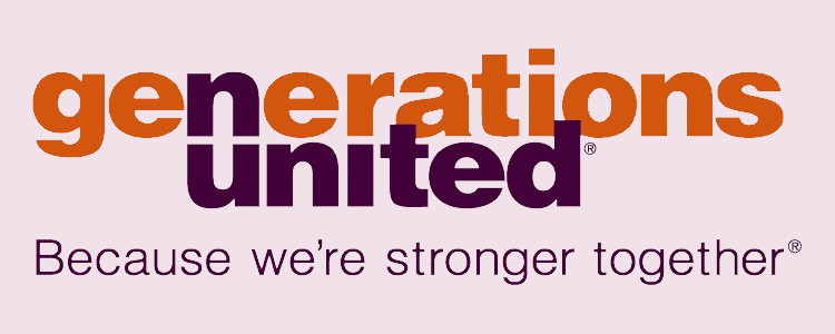 Generations United logo, including the tagline "Because we're stronger together"