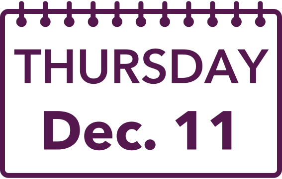 Calendar page showing THURSDAY Dec. 11