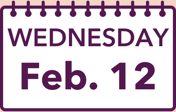 Calend page showing WEDNESDAY Feb. 12