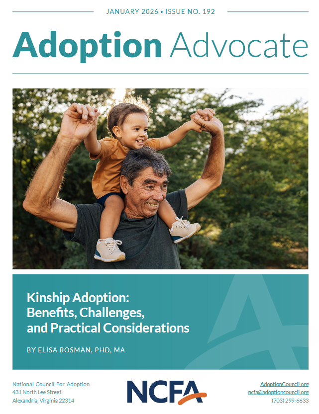 Cover page of the piece, with title text and a photo of a smiling grandfather holding his young grandchild on his shoulders