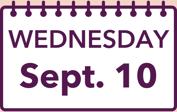 Calendar page showing WEDNESDAY Sept. 10