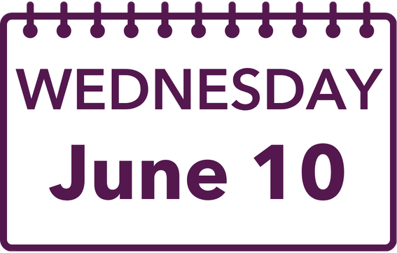 Calendar page showing WEDNESDAY June 10