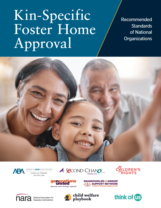 Screenshot of the cover page of the Kin-Specific Foster Home Approval Standards