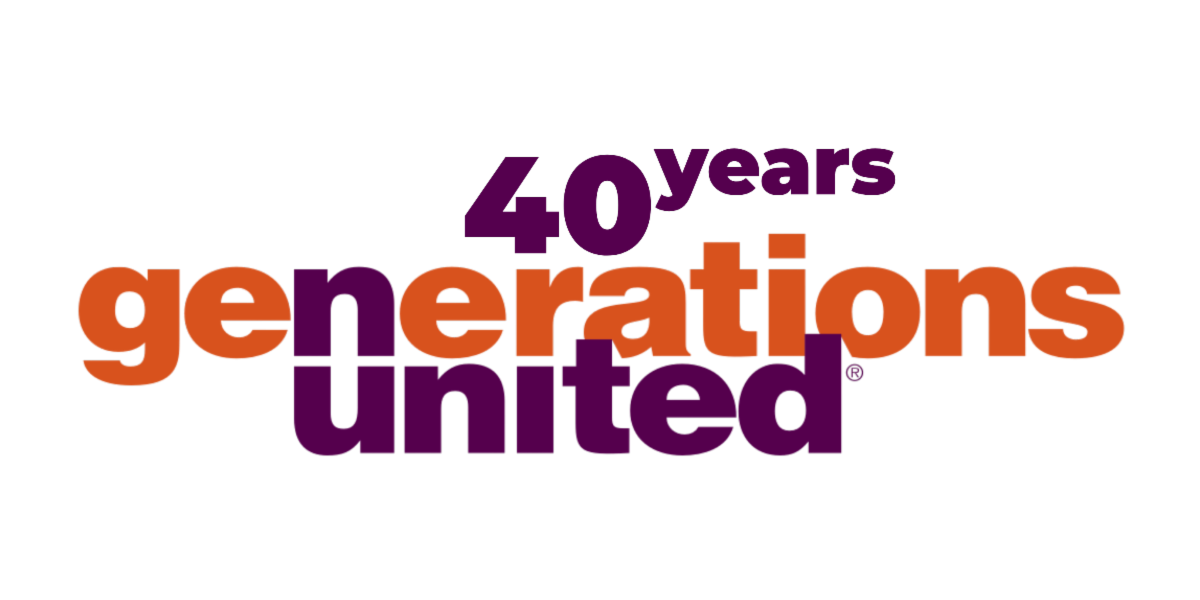 Generations United 40 years logo