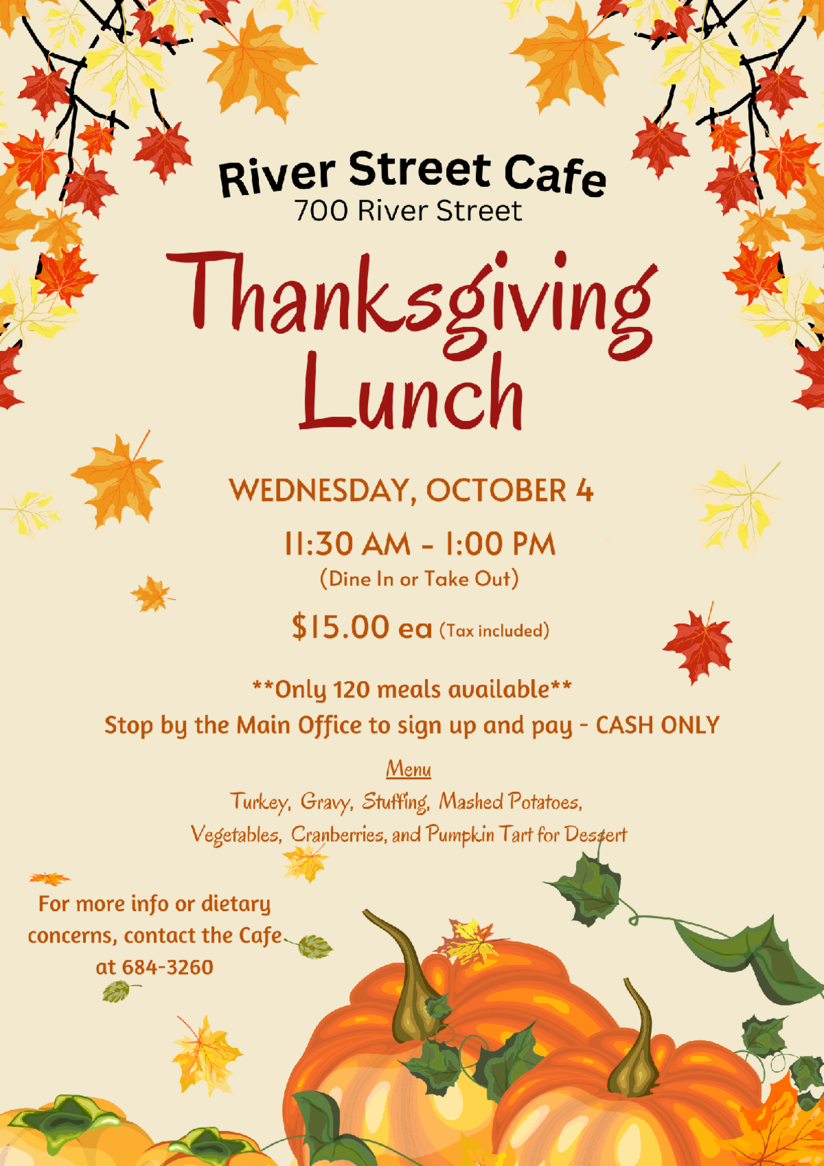October Menu Sign October Newsletter