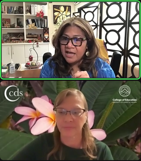AS UCEDD State Director, Tafaimamao Tua-Tupuola speaking to webinar participants.