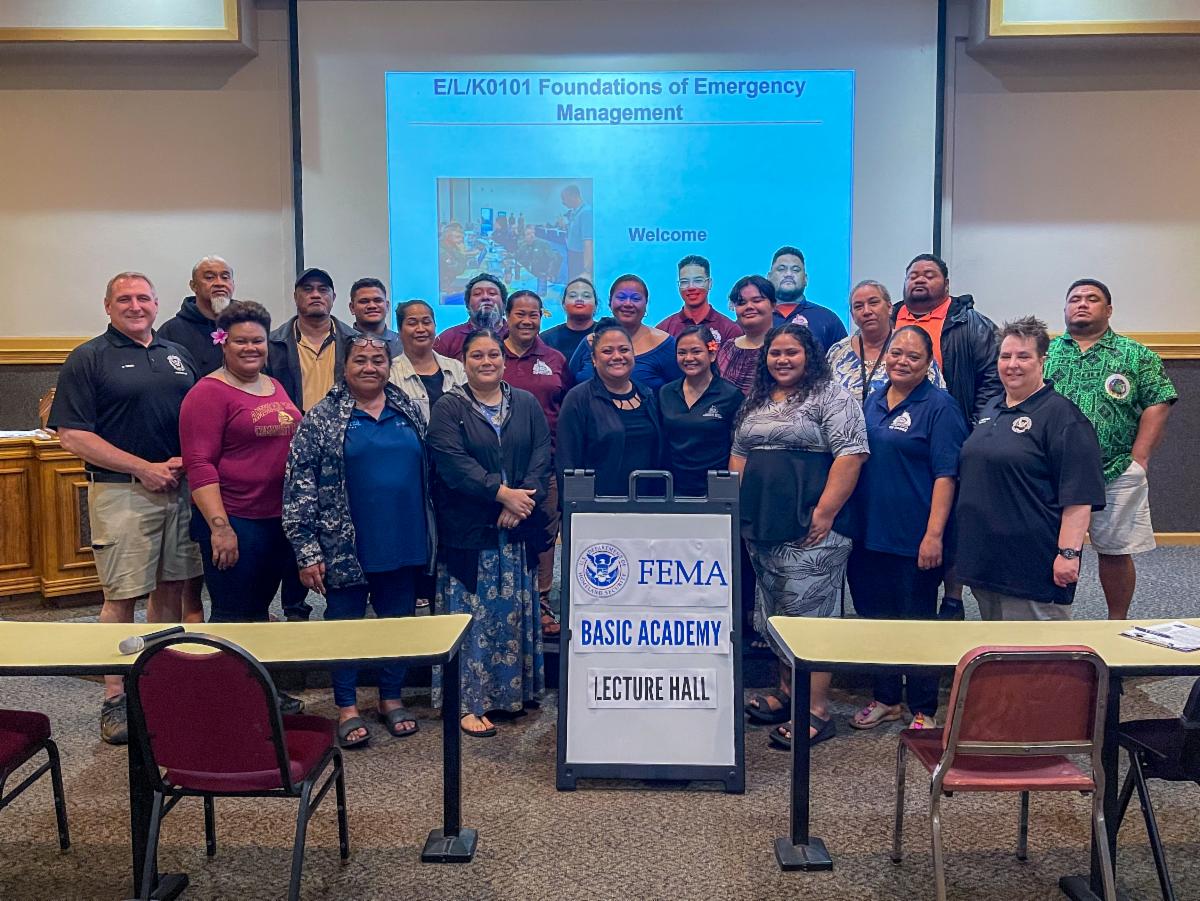 Group photo of FEMA NEMBA participants and instructors
