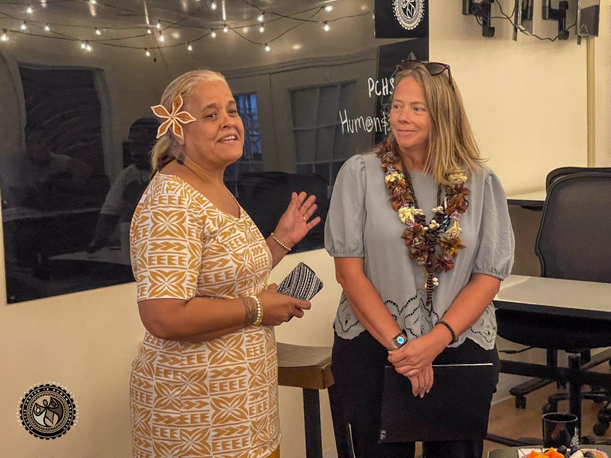 ACCJC VP Melynie Schiel with ASCC President Dr. Rosevonne Pato