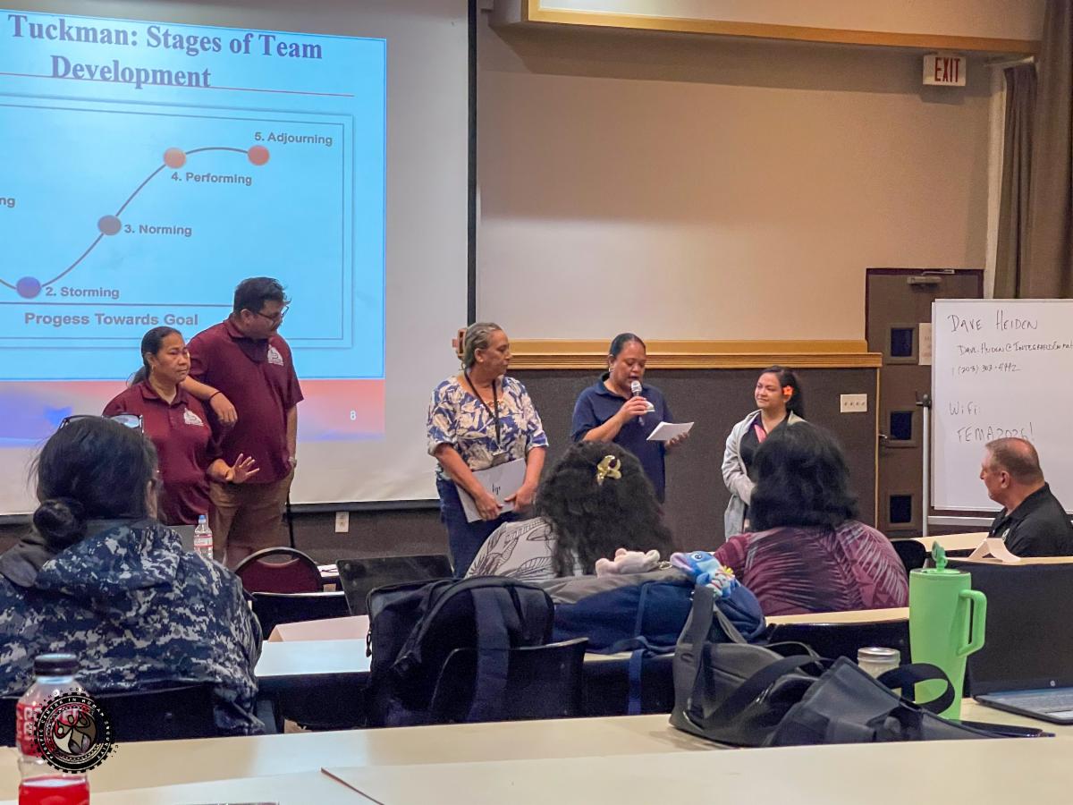 Group of participants presenting at the training. 