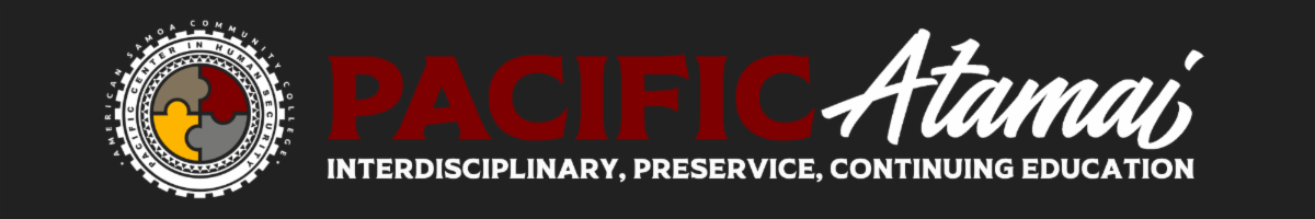 Graphic banner: Pacific Atamai - Interdisciplinary, Preservice, Continuing Education
