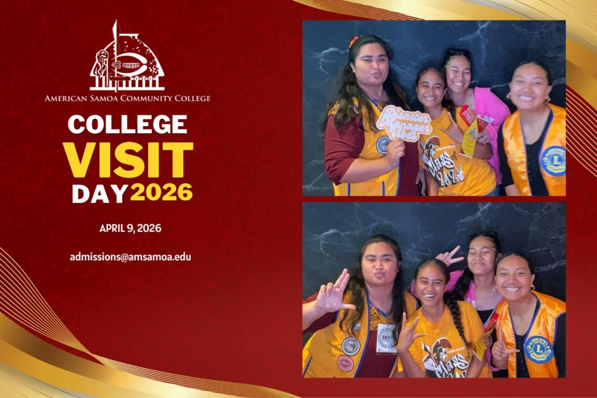 College Visit Day Photo Booth, students from Lions Club smiling 