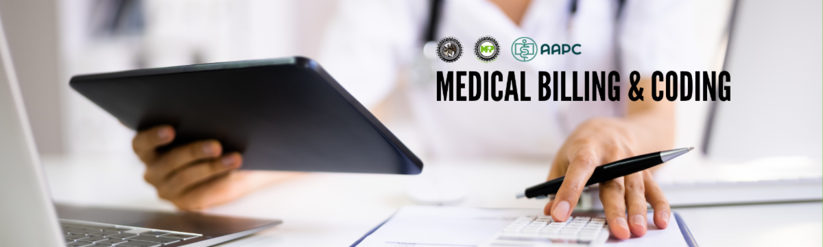 Graphic of hospital employee holding a tablet and calculator