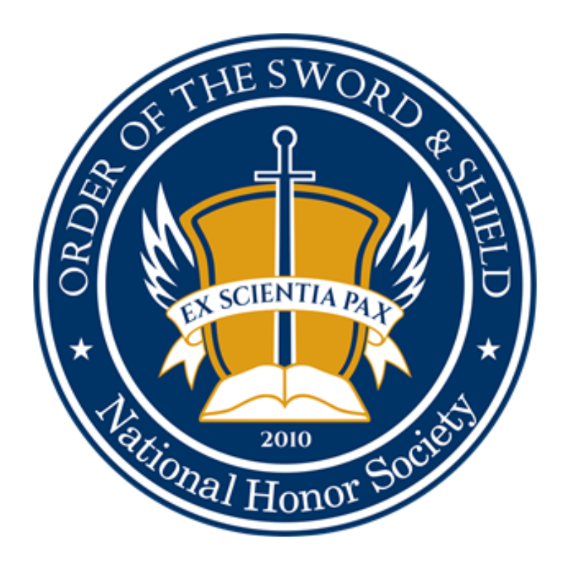 Order of the Sword and Shield, National Honor Society logo. Ex Scientia Pax, 2010.
