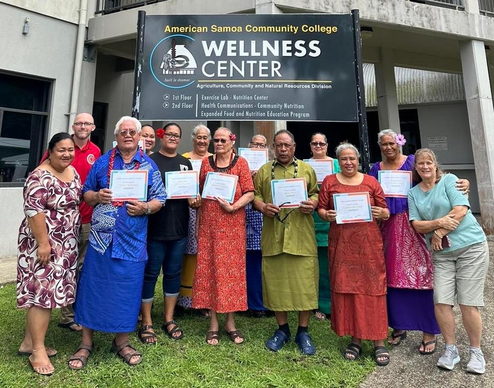 EFNEP & MFP Class with certificates of completion on final day. 