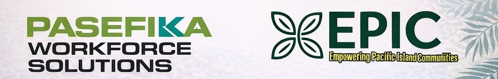 Pasefika Workforces Solutions and Empowering Pacific Island Communities Logos